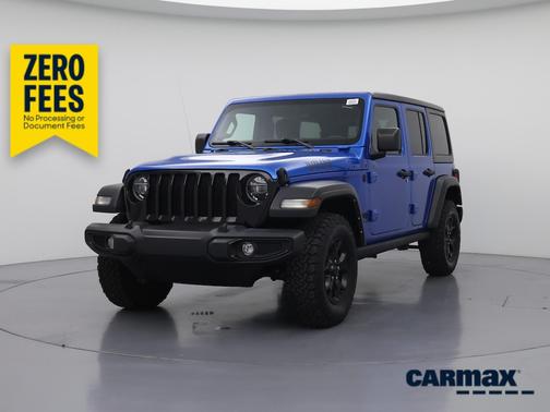 Blue 2021 Jeep Wrangler Unlimited Willys