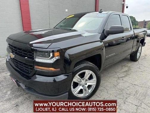 Black 2018 Chevrolet Silverado 1500 4WD Double Cab 143.5" Custom