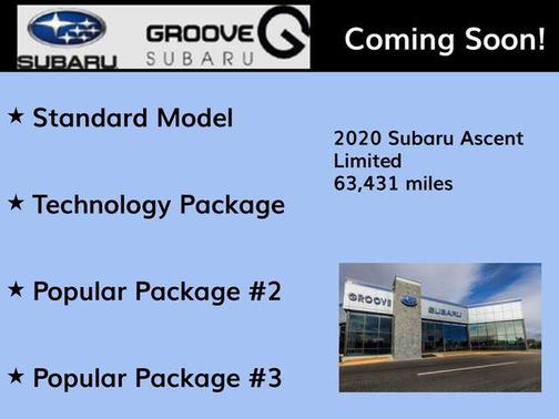 Ice Silver Metallic 2020 Subaru Ascent Limited 7-Passenger