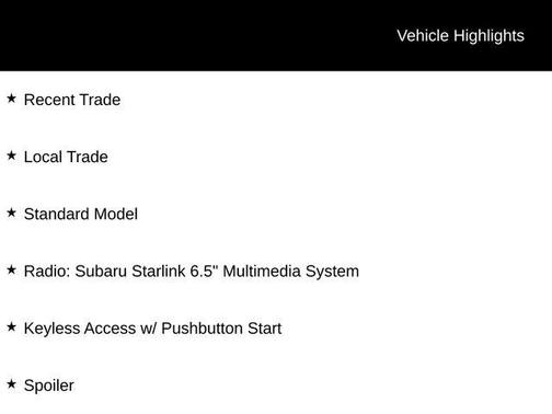 2017 Subaru Impreza 2.0i