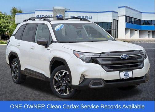 Crystal White Pearl 2025 Subaru Forester Hybrid Limited