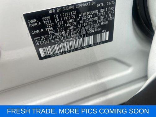 Crystal White Pearl 2025 Subaru Ascent Onyx Edition Touring
