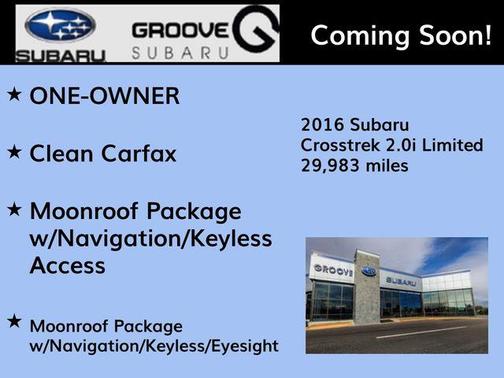 Crystal White Pearl 2016 Subaru Crosstrek 2.0i Limited