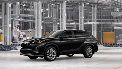 Midnight Black Metallic 2026 Toyota Highlander Hybrid Platinum