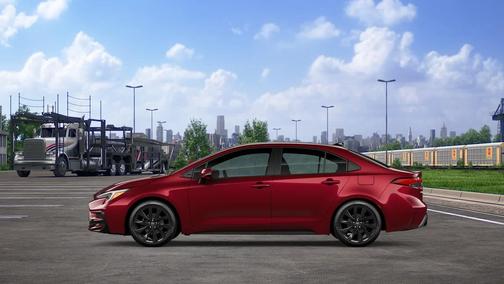 Ruby Flare Pearl/Midnight Black Metallic 2026 Toyota Corolla XSE