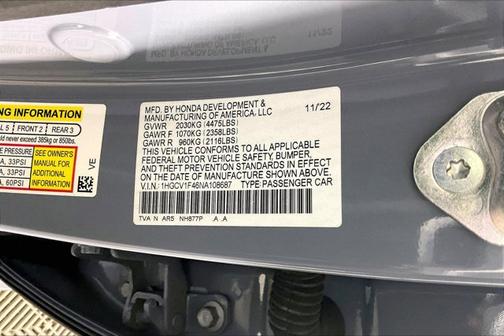 2022 Honda Accord Sport SE