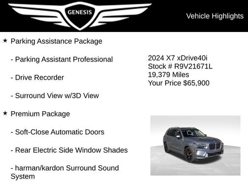 Skyscraper Gray Metallic 2024 BMW X7 xDrive40i