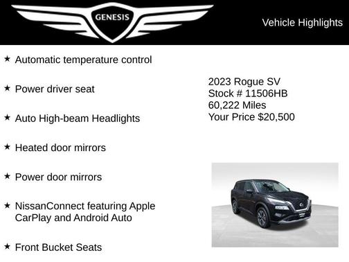 Super Black 2023 Nissan Rogue SV