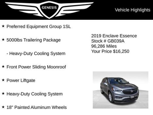 Satin Steel Gray Metallic 2019 Buick Enclave Essence
