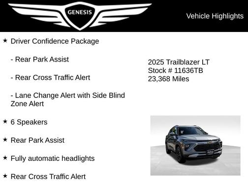 Sterling Gray Metallic 2025 Chevrolet Trailblazer LT