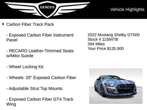 Brittany Blue Metallic 2022 Ford Shelby GT500 Base