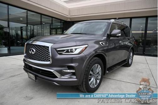 Anthracite Gray 2024 INFINITI QX80 LUXE/4X4/AUTOSTART/POWER&HEATED SEATS/HEATED STEER