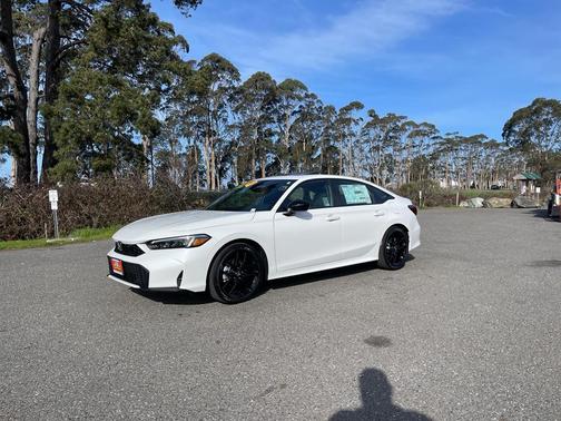 Platinum White Pearl 2026 Honda Civic Hybrid Sport