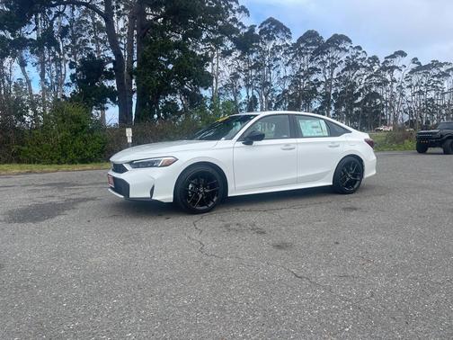 Platinum White Pearl 2026 Honda Civic Hybrid Sport