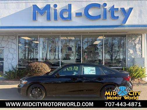 Crystal Black Pearl 2026 Honda Civic Hybrid Sport