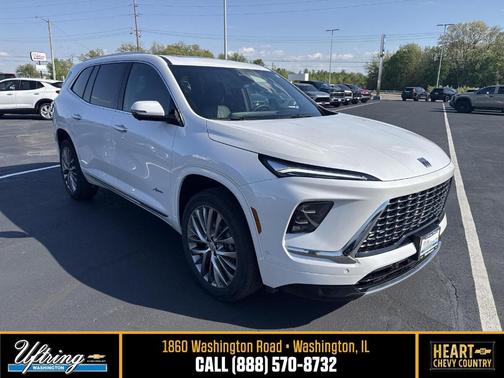 White Frost Tri-Coat 2025 Buick Enclave Avenir