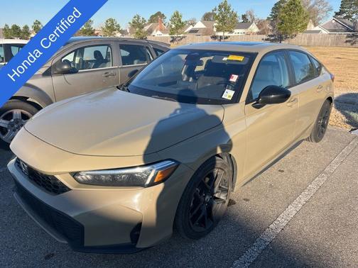 Sand Dune Pearl 2025 Honda Civic Hybrid Hatchback