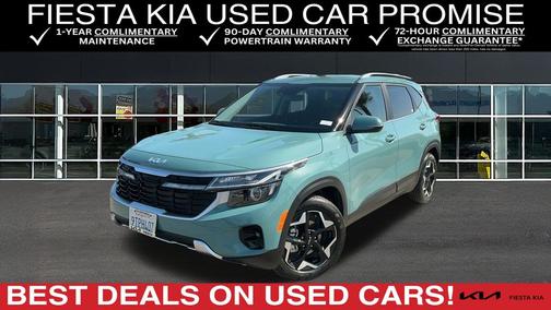 Blue 2025 Kia Seltos EX