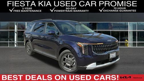 Blue 2025 Kia Carnival Hybrid EX
