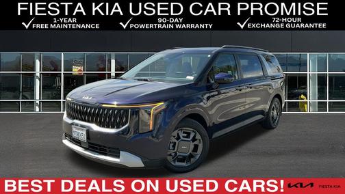 Blue 2025 Kia Carnival Hybrid EX