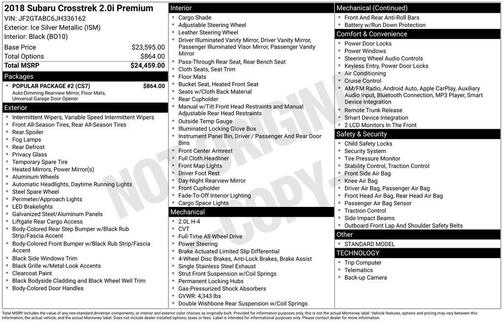 2018 Subaru Crosstrek 2.0i Premium