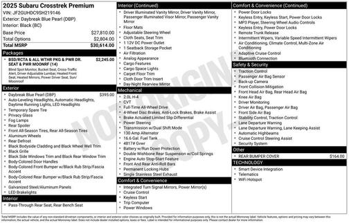 2025 Subaru Crosstrek Premium