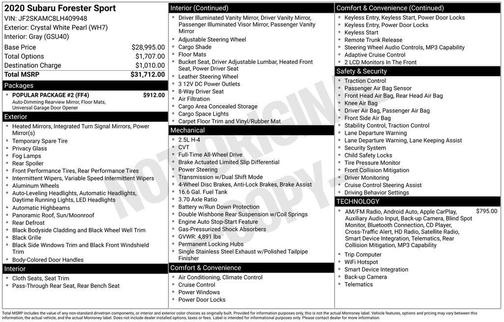 2020 Subaru Forester Sport