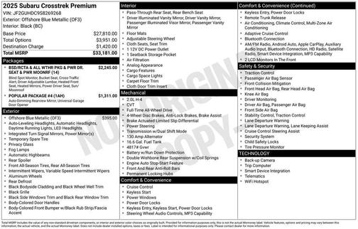 2025 Subaru Crosstrek Premium