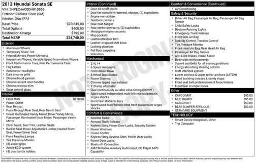 2013 Hyundai SONATA SE