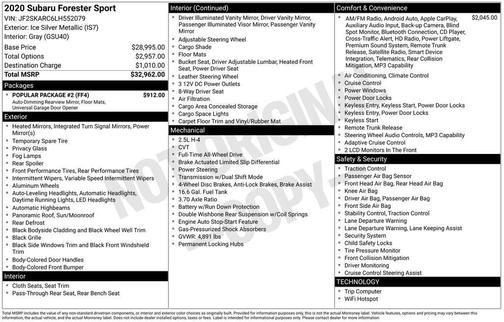 2020 Subaru Forester Sport