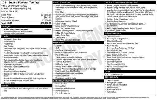 2021 Subaru Forester Touring