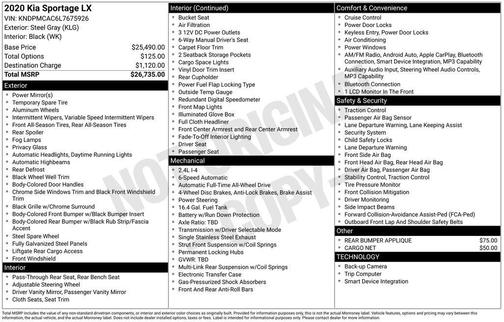 2020 Kia Sportage LX