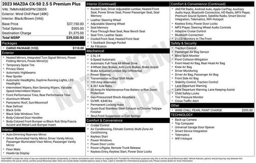 2023 Mazda CX-50 2.5 S Premium Plus Package