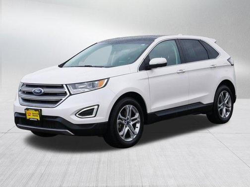 White Platinum Tri-Coat Metallic 2017 Ford Edge Titanium