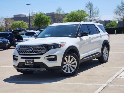 Star White Metallic Tri-Coat 2023 Ford Explorer Limited