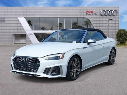 Glacier White Metallic/Black Roof 2024 Audi S5 3.0T Premium Plus
