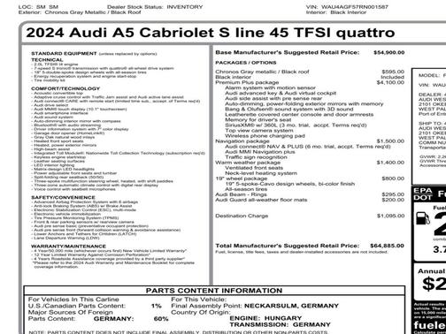 2024 Audi A5 45 S line Premium Plus