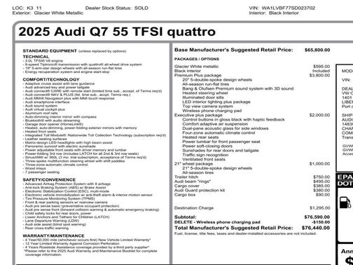2025 Audi Q7 55 Premium Plus