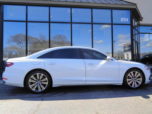 White 2019 Audi A8 60 TFSI quattro