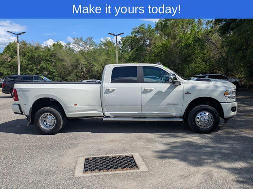 Pearl White 2024 RAM 3500 Laramie Crew Cab 4x4 8' Box