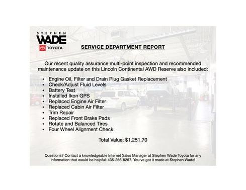 2018 Lincoln Continental Reserve