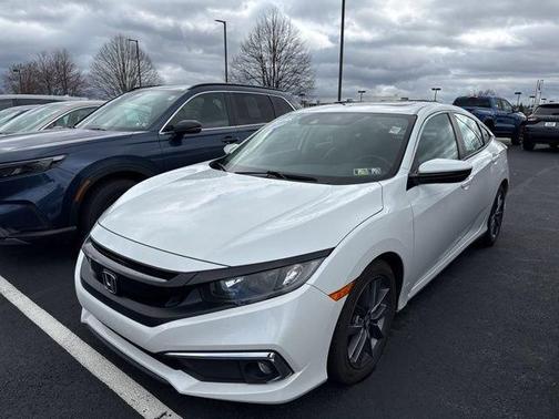 Platinum White Pearl 2020 Honda Civic EX-L
