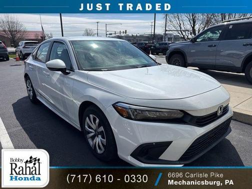 Platinum White Pearl 2023 Honda Civic LX