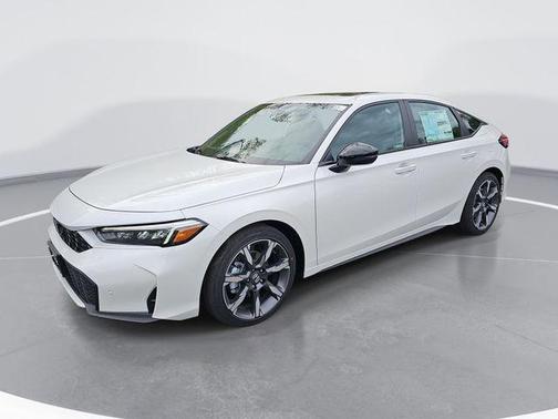Platinum White Pearl 2026 Honda Civic Hybrid Sport Touring