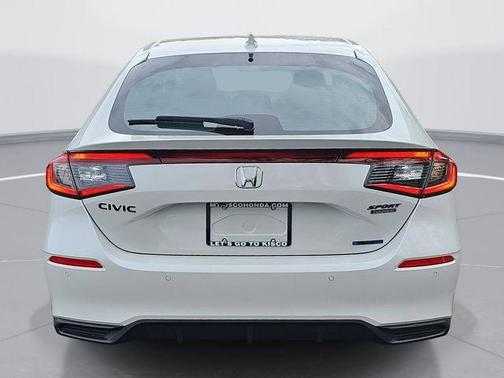Platinum White Pearl 2026 Honda Civic Hybrid Sport Touring