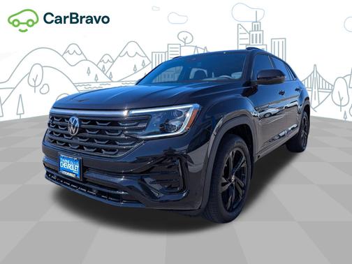 Deep Black Pearl 2025 Volkswagen Atlas Cross Sport 2.0T SEL R-Line Black