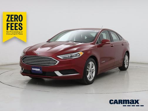 Red 2018 Ford Fusion Hybrid SE