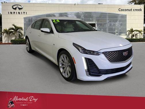 Summit White 2024 Cadillac CT5 Luxury RWD
