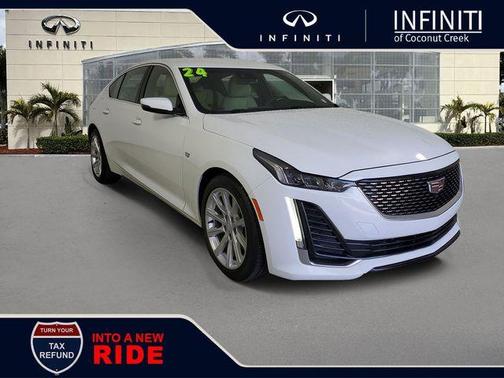 Summit White 2024 Cadillac CT5 Luxury RWD