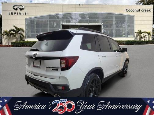 Platinum White 2024 Honda Passport Black Edition